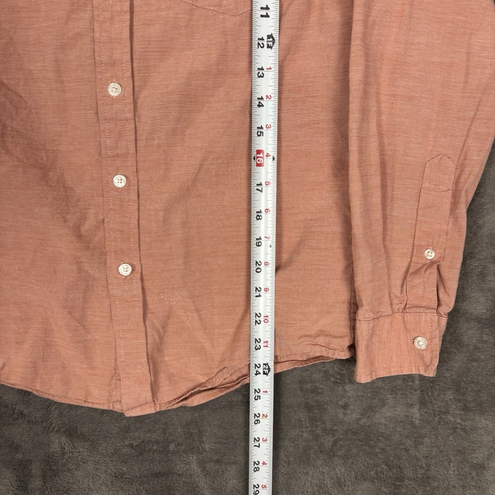 Eddie Bauer Shirt Mens Small Peach Classic Fit Button Down Pocket Utility Hiking - Picture 6 of 8